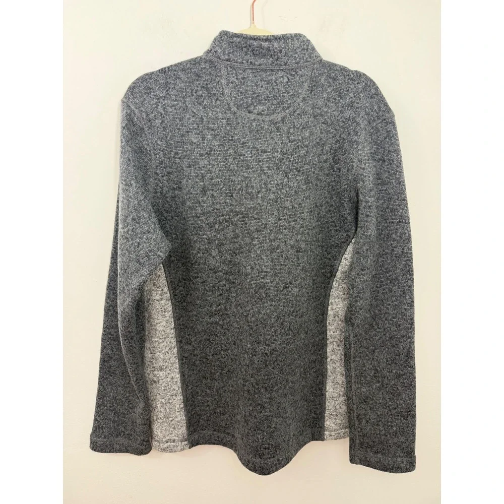 Woolrich Mens 1/4 Zip Sweater Fleece Pullover Gray Heather HMQ0038S L